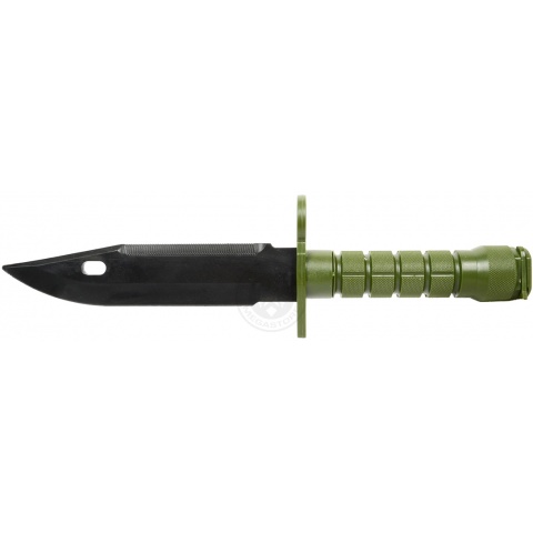G-Force Army M9 Training Knife Bayonet w/ Heavy Duty Sheath - GREEN