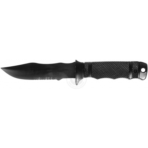G-Force Combat Rubber Training Knife w/ Tactical Sheath - BLACK