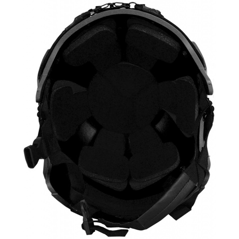 G-Force Tactical IBH Airsoft Helmet w/ NVG Shroud & Side Rails - BLACK
