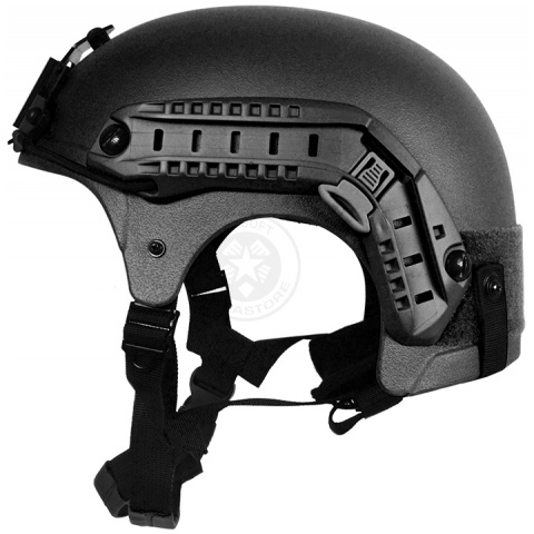 G-Force Tactical IBH Airsoft Helmet w/ NVG Shroud & Side Rails - BLACK