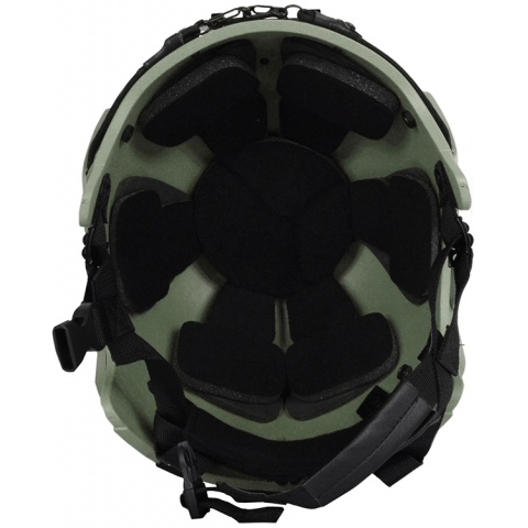 G-Force Tactical IBH Airsoft Helmet with NVG Shroud & Side Rails (Color: OD Green)