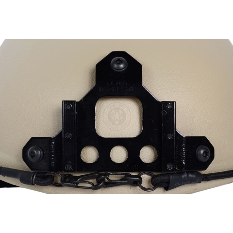 G-Force Tactical IBH Airsoft Helmet w/ NVG Shroud & Side Rails - TAN