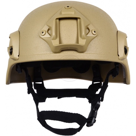 G-Force MICH 2000 Replica Helmet w/ Side Adapter Accessory Rails - TAN