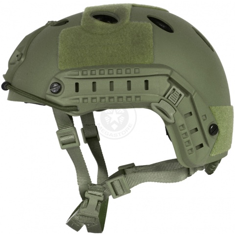 G-Force Tactical Operator BUMP Helmet w/ Side Accessory Rails - OD