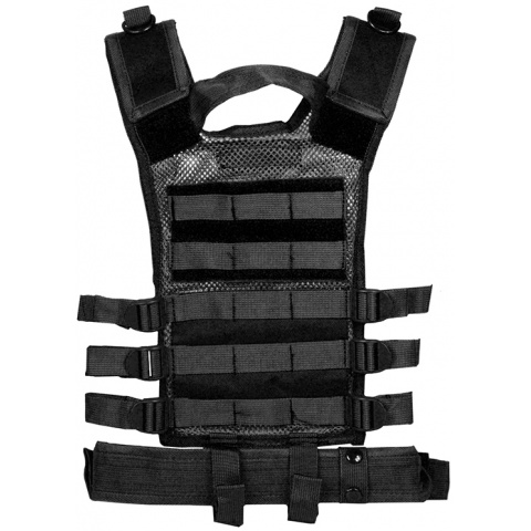NcStar Youth Cross Draw Tactical Vest w/ Integrated Holster - BLACK