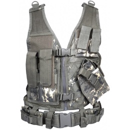 NcStar Youth Cross Draw Tactical Vest w/ Integrated Holster - ACU