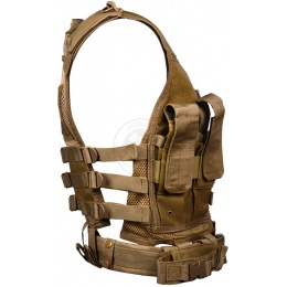 NcStar Youth Cross Draw Tactical Vest w/ Integrated Holster - TAN