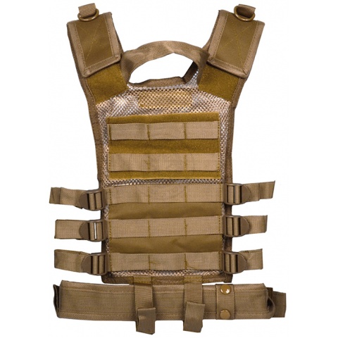 NcStar Youth Cross Draw Tactical Vest w/ Integrated Holster - TAN