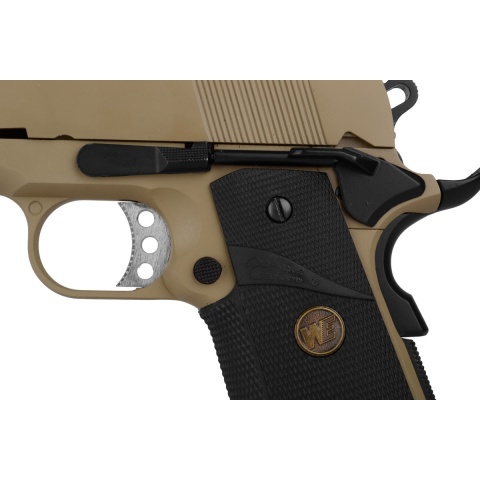 WE 5.1 1911 Master Metal Airsoft Gas Blowback Pistol - TAN