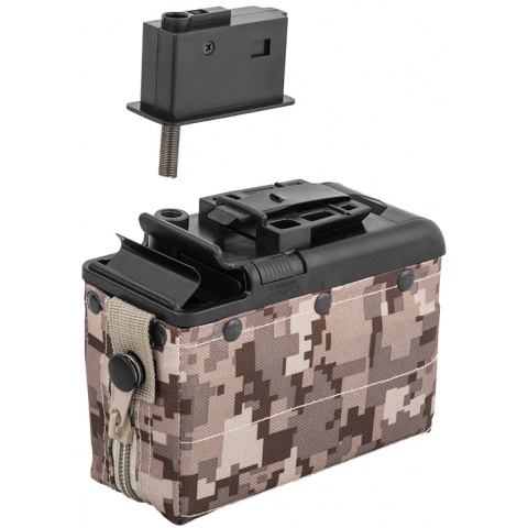 Classic Army M249 Auto-Winding 1200rd Airsoft Box Magazine - DESERT