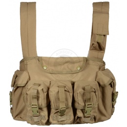 Condor Outdoor Tactical 7 Pocket Chest Rig w/ Radio Pouch - TAN