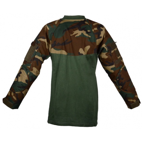 Rothco Military Combat Shirt w/ Hook and Loop Straps - WOODLAND