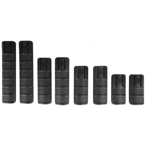 T&D Airsoft RIS Rail Cover Set of 8 (7 to 15 Slots) - BLACK