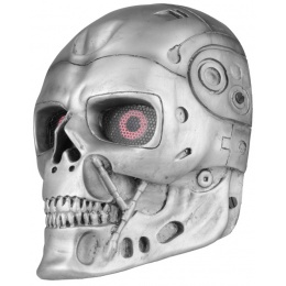 FMA Airsoft Wire Mesh Robot Skull Full Face Mask - SILVER
