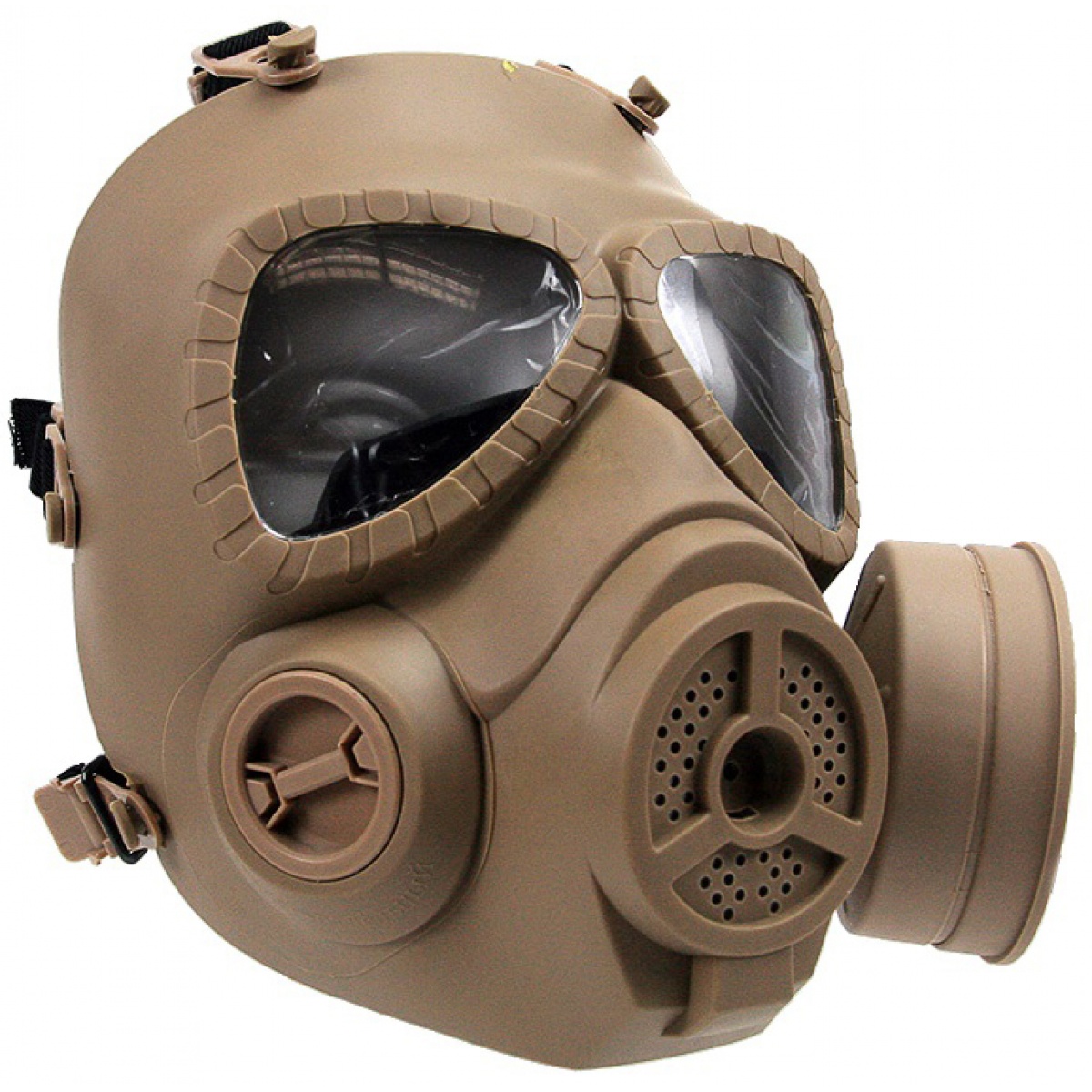 T&D Airsoft Toxic Full Face Gas Mask with AntiFog Fan (Color Tan