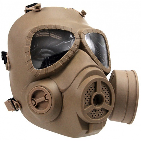 T&D Airsoft Toxic Full Face Gas Mask with Anti-Fog Fan (Color: Tan)