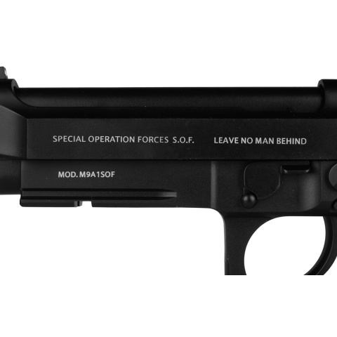 Socom Gear M9A1 SOF Airsoft GBB Pistol w/ Mock Suppressor - BLACK
