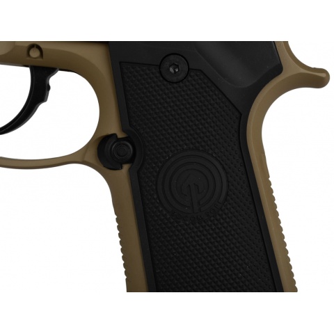 Socom Gear M9A1 SOF Airsoft GBB Pistol w/ Mock Suppressor - TAN