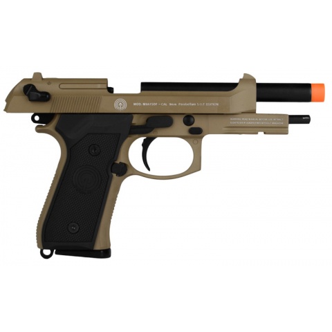 Socom Gear M9A1 SOF Airsoft GBB Pistol w/ Mock Suppressor - TAN