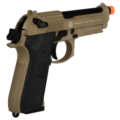 Socom Gear M9A1 SOF Airsoft GBB Pistol w/ Mock Suppressor - TAN